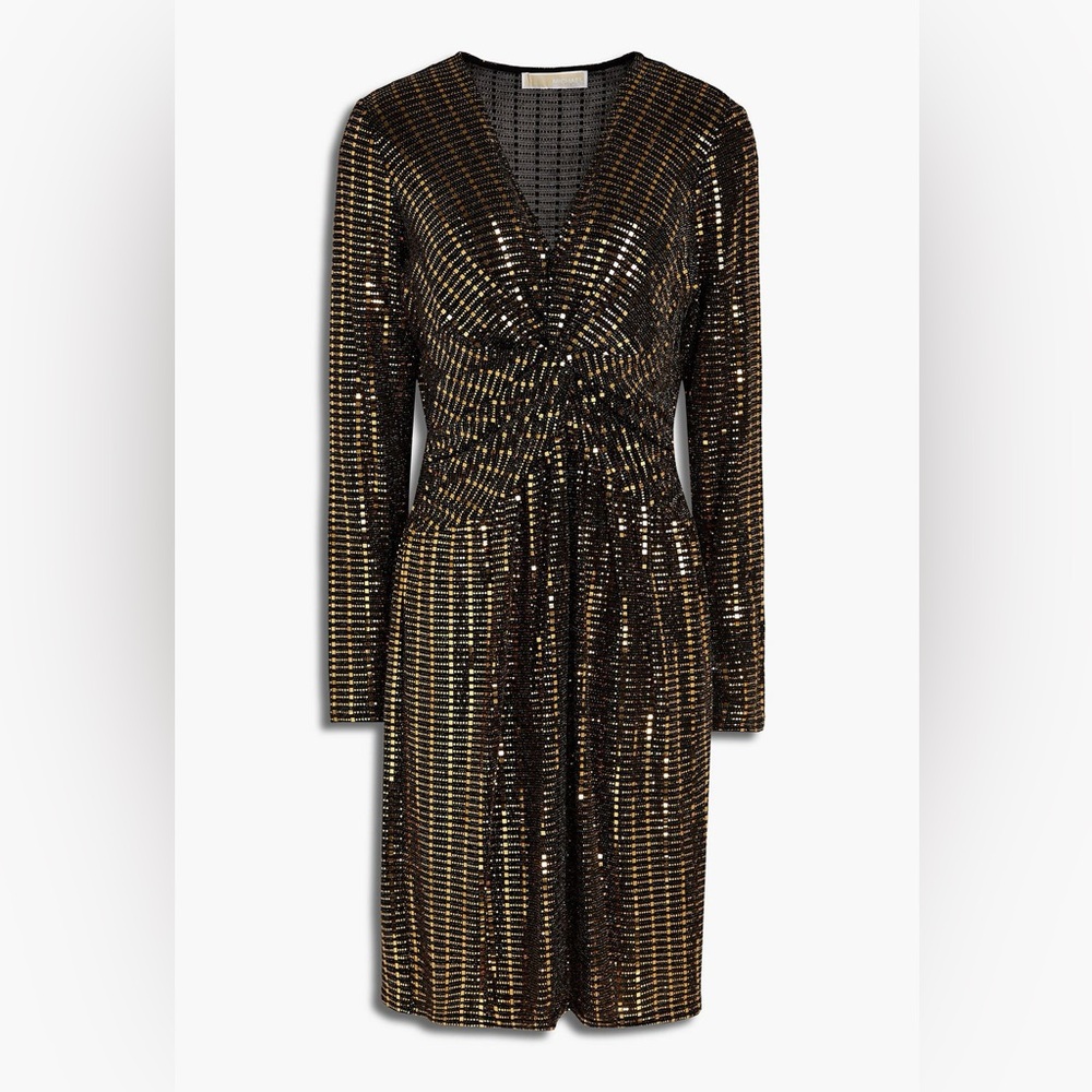 Michael Kors Elegant Black and Gold Party  Dress, XL